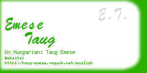 emese taug business card